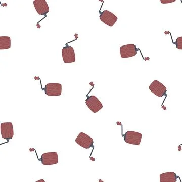 Pattern dark mill coffee grinder manual cartoon vector Stock Illustration