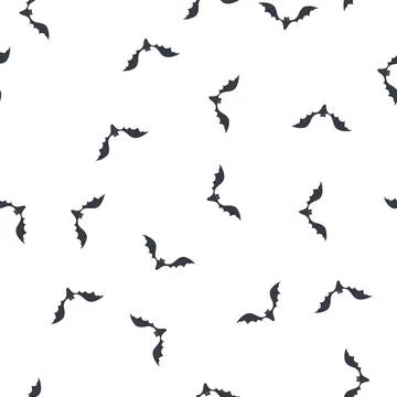 Pattern darkness bat halloween cartoon vector Stock Illustration