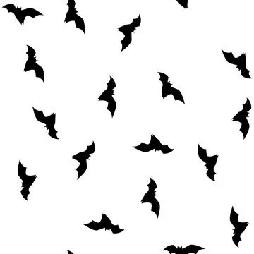 Pattern darkness bat halloween cartoon vector Stock Illustration