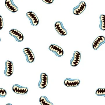 Pattern darkness horror mouth cartoon vector Stock Illustration