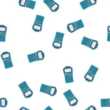 Pattern data graphing calculator cartoon vector 스톡 일러스트