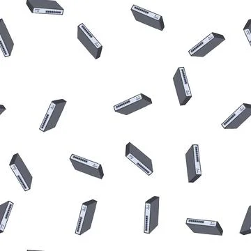 Pattern data network switch cartoon vector Stock Illustration