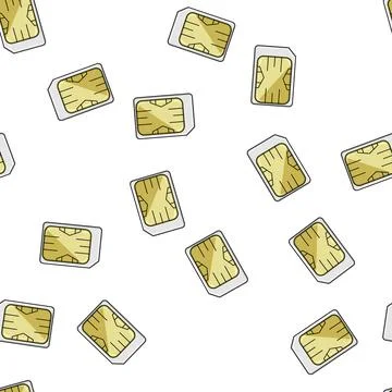 Pattern data sim card cartoon vector 스톡 일러스트