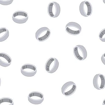 Pattern data smart ring cartoon vector 库存插图