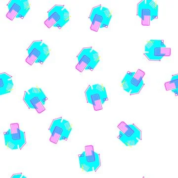 Pattern data tech banner cartoon vector Stock-Illustration
