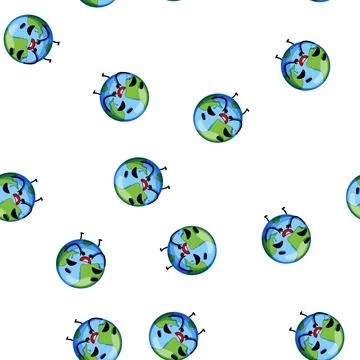 Pattern day earth planet character cartoon vector Ilustración de archivo