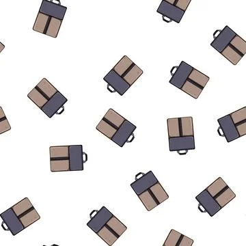 Pattern daypack backpack cartoon vector イラスト素材