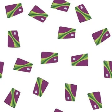 Pattern debit credit card cartoon vector Stock Illustration