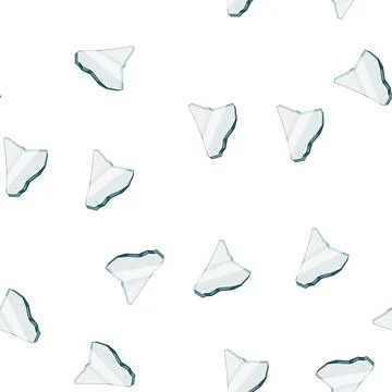 Pattern debris glass broken shard cartoon vector Stock Illustration