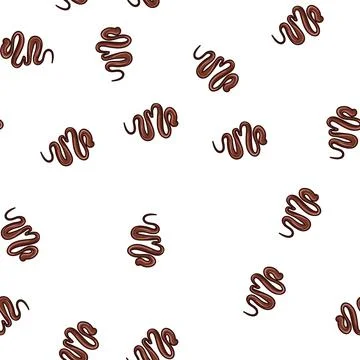 Pattern decadent chocolate drip sause cartoon vector イラスト素材