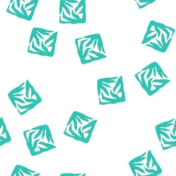 Pattern decor abstract square flowers cartoon vector Stock Illustration