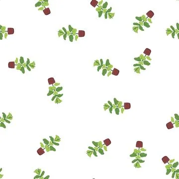 Pattern decor artificial plant cartoon vector Stockillustratie