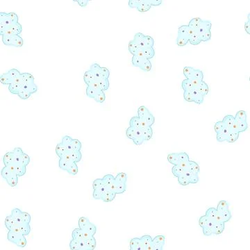 Pattern decor boho cloud cartoon vector Illustrazione stock