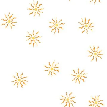 Pattern decor boho sun cartoon vector Stock Illustration