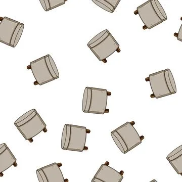 Pattern decor pouf cartoon vector Stock Illustration