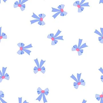 Pattern decoration bright bow cartoon vector Stock Illustration