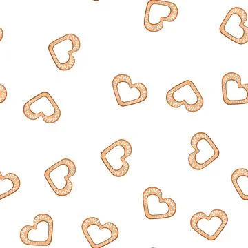 Pattern decoration gingerbread cartoon vector Stock Illustration