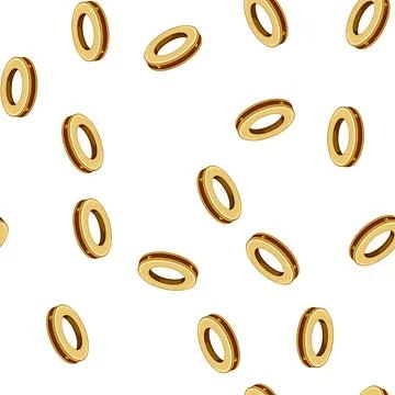 Pattern decoration grommet ring cartoon vector Stock Illustration