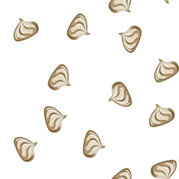 Pattern decoration meringue cartoon vector Stock Illustration