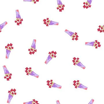 Pattern decoration vase flower cartoon vector Illustrazione stock