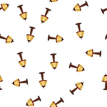Pattern decoration vintage table lamp cartoon vector Stock Illustration