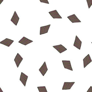 Pattern decoration wool carpet cartoon vector Illustrazione stock