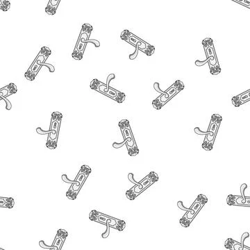 Pattern Decorative antique door handle with keyhole opening concept Illustration