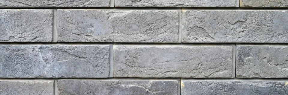 Pattern of decorative gray slate stone wall surface as a background. banner Stock Photos