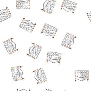 Pattern decorative metal gate with stone pillars providing security Stockillustratie