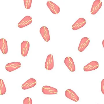Pattern decorative pink artificial nail with wavy stripes design Illustrazione stock