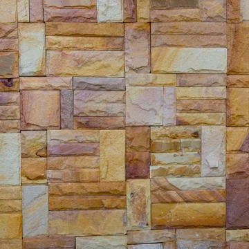 Pattern of decorative slate stone wall surface Stock Photos
