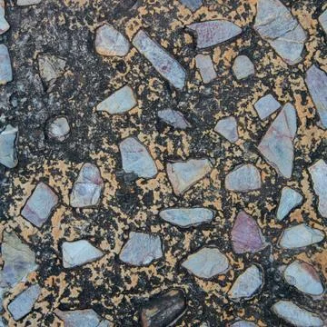 Pattern of decorative slate stone wall surface Stock Photos