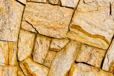 Pattern of decorative stone wall background Stock Photos