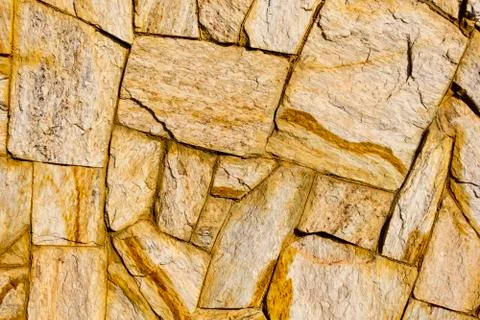 Pattern of decorative stone wall background Stock Photos