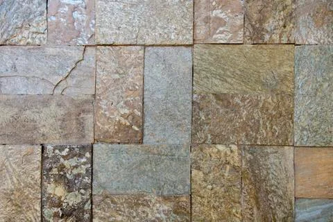 Pattern of decorative stone wall background Stock Photos