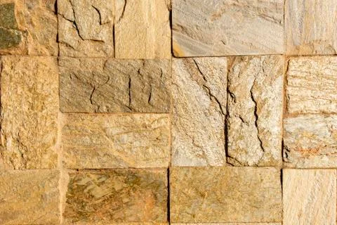 Pattern of decorative stone wall background Stock Photos