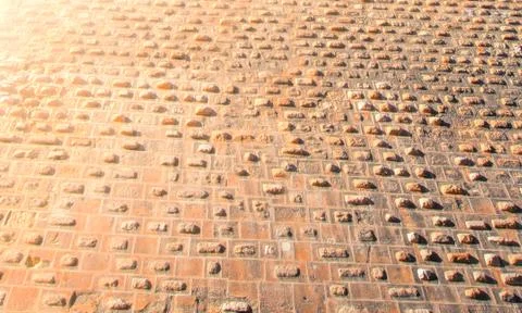 Pattern of decorative stone wall background Stock Photos