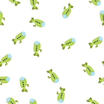 Pattern deep submarine cartoon vector Illustrazione stock