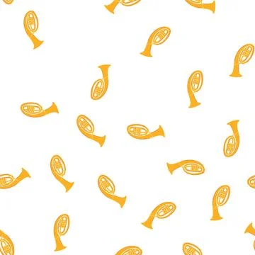 Pattern deep tuba cartoon vector Stock Illustration