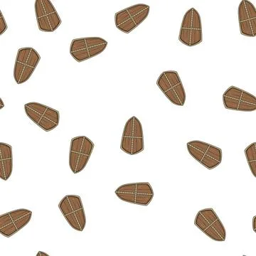 Pattern defense shield knight cartoon vector Stock Illustration