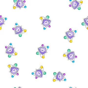 Pattern defense vitamin shield cartoon vector Ilustración de archivo