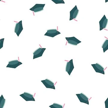 Pattern degree graduation hat cartoon vector イラスト素材