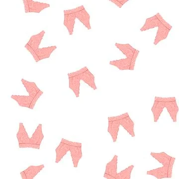 Pattern delicate bra lace cartoon vector Stockillustratie