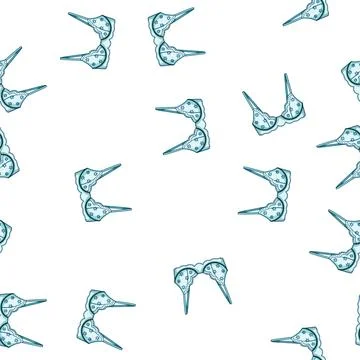 Pattern delicate bra lace cartoon vector Stock Illustration