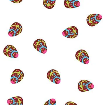 Pattern delicious chocolate egg cartoon vector 스톡 일러스트