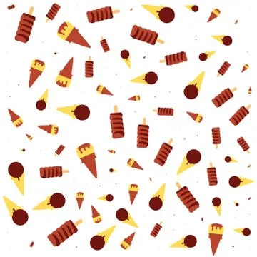 Pattern of delicious ice cream イラスト素材