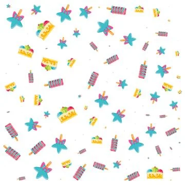 Pattern of delicious ice cream Illustrazione stock