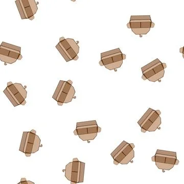Pattern delivery food box to go cartoon vector Ilustração Stock