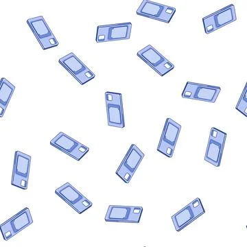 Pattern delivery phone box cartoon vector イラスト素材