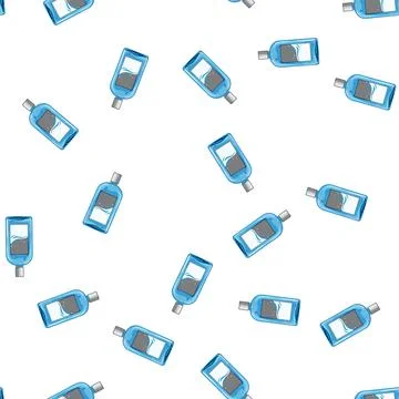 Pattern dentist mouthwash cartoon vector sign color Stock Illustration